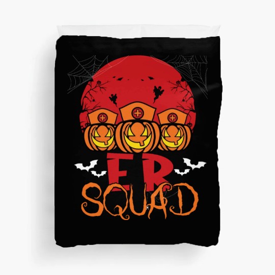 Emergency Squad Halloween Pumpkin Costume ER Nurse Duvet Covers