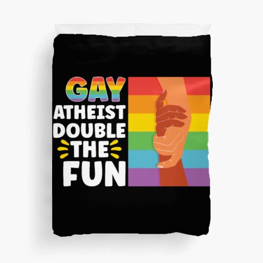 Gay LGBTQ Atheist Atheism Anti Religion Securalism Duvet Covers