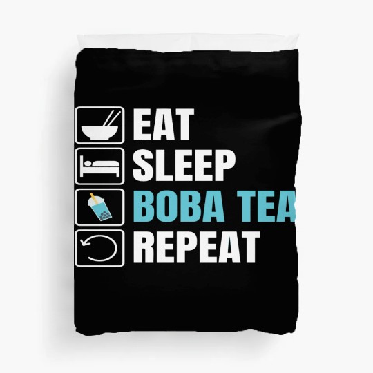 Bubble Tea Inspired Design For A Boba Tea Lover Duvet Covers