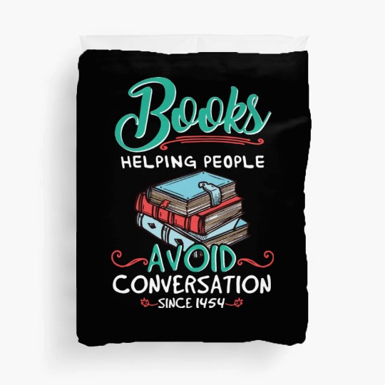 Books Helping People Avoid Conversation 1454 Libra Duvet Covers