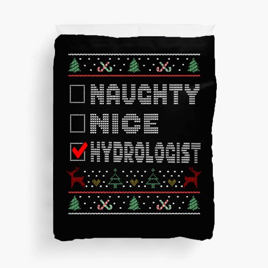 Naughty Nice Hydrologist, Matching Christmas Duvet Covers