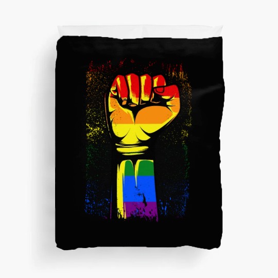 Gay Pride Fist Rainbow Pride Month Duvet Covers