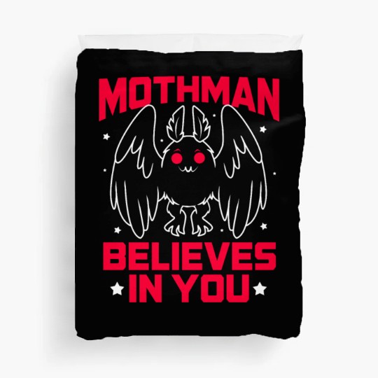 Funny Cryptid Gothic Mothman Believes In You Duvet Covers