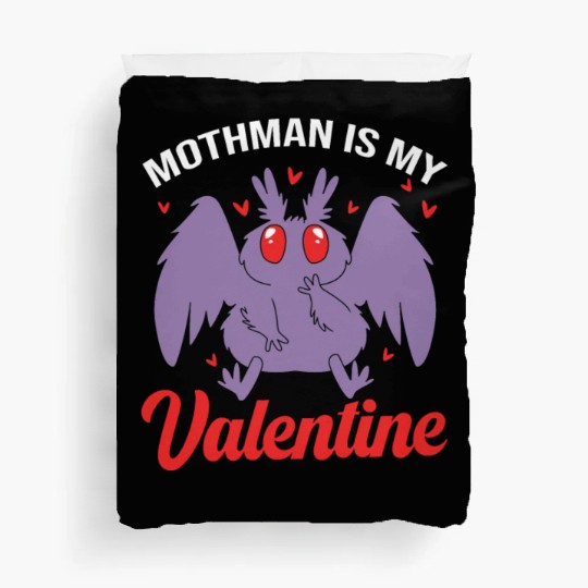 Funny Valentines Day Cryptid Cute Mothman Duvet Covers