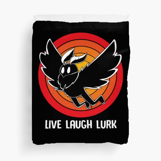 Funny Cryptid Live Laugh Lurk Mothman Duvet Covers