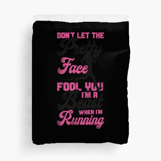 Running Runner Half Marathon Girl Duvet Covers