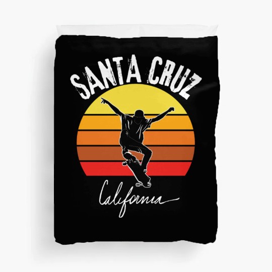Old School Skater Santa Cruz California Duvet Covers