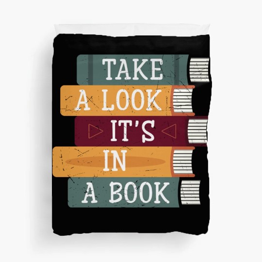 Take A Look It's A Book Retro Rainbow Reading Duvet Covers
