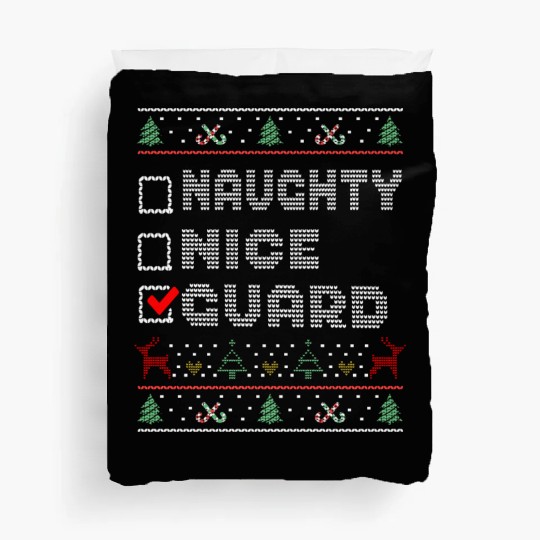 Naughty Nice Guard, Matching Christmas Group Duvet Covers