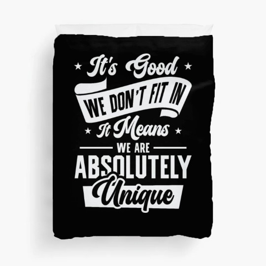 Positivity Misfits Poets Poetry Unique Uniqueness Duvet Covers