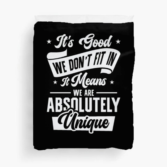 Positivity Misfits Poets Poetry Unique Uniqueness Duvet Covers