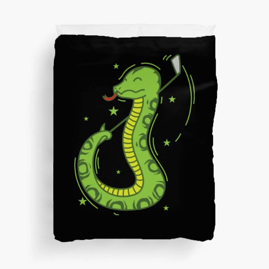 Snake plays Golf Reptile Animal Zoo Duvet Covers