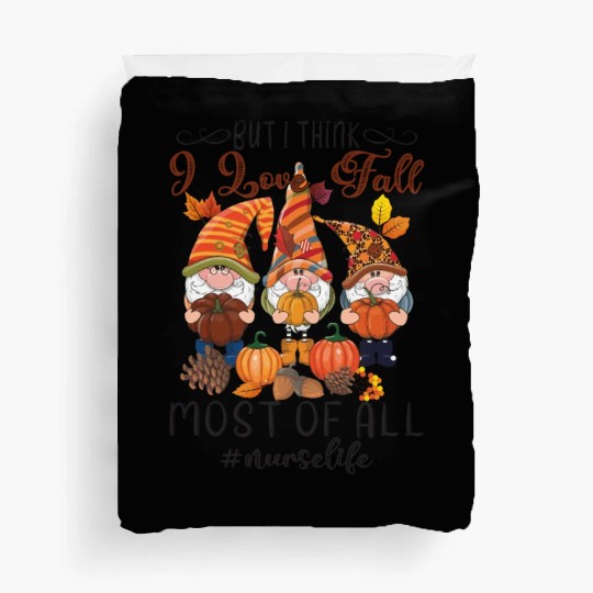 Gnomes I Love Fall Thanksgiving Duvet Covers