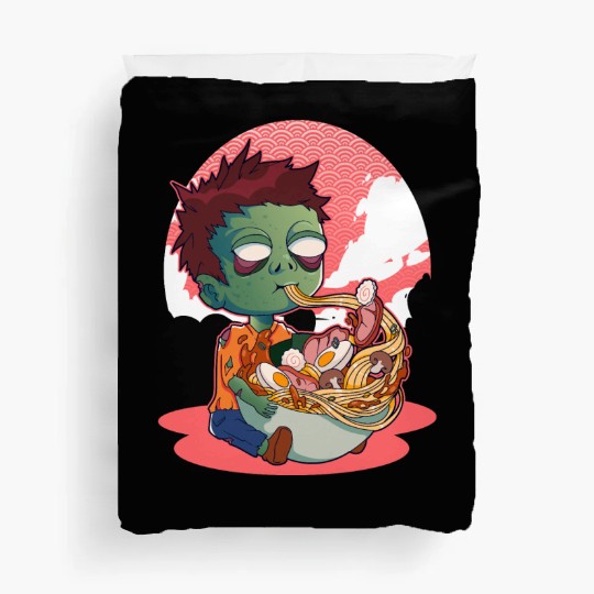 Halloween Zombie Ramen Japanese Food Lover Kawaii Duvet Covers