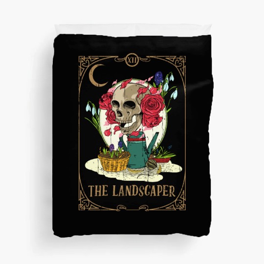 Landscaper Plants Tarot Card Occult Club Gothic Duvet Covers
