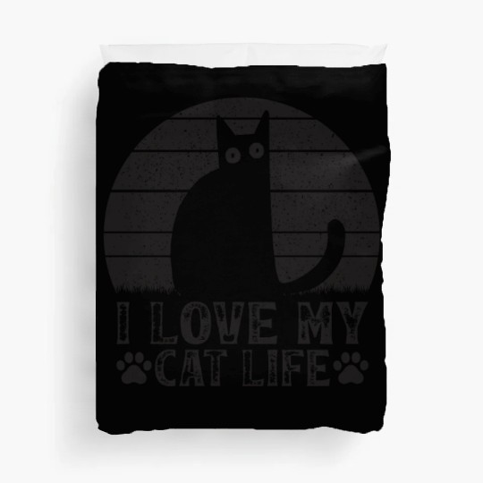 Cat Owner Funny Cat Meme Cat Lover I Love My Cat L Duvet Covers