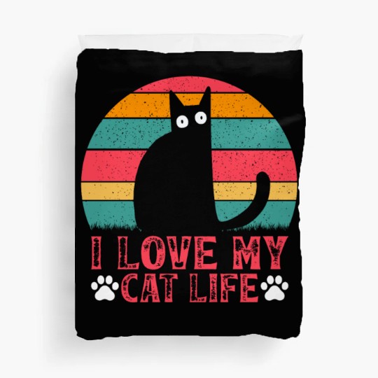 Funny Cat Meme Cat Owner Cat Lover I Love My Cat L Duvet Covers