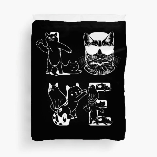 Cat LOVE Cats I Cute Cat Lover I Cat Owner LOVE Ca Duvet Covers