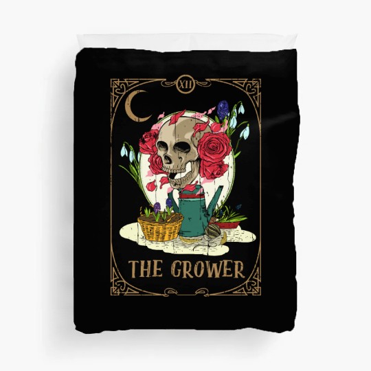 Grower Plants Tarot Card Occult Club Gothic Duvet Covers