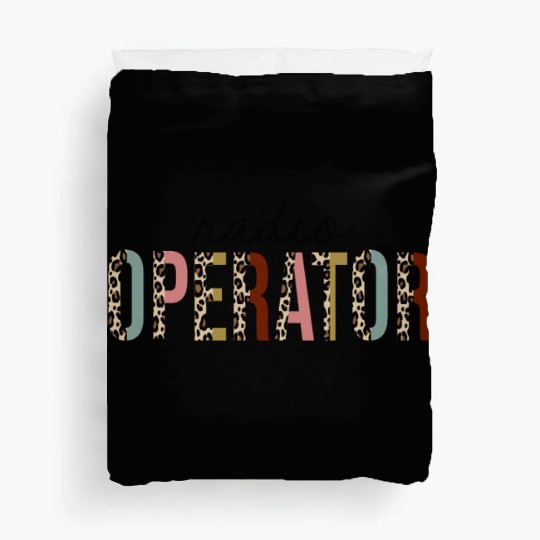 Radio Operator Leopard Print Funny Duvet Covers
