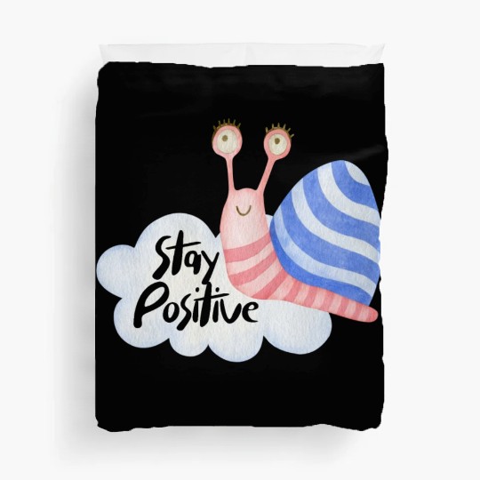 Stay Positive - Colorful Snail Duvet Covers