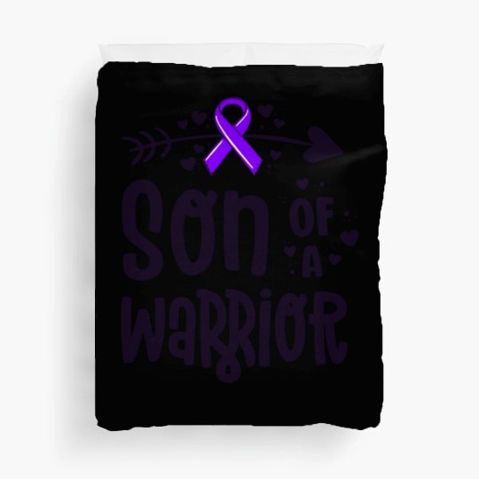 Son Of A Warrior Hodgkins Lymphoma Cancer Duvet Covers