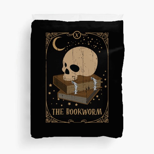 Bookworm Tarot Card Occult Club Gothic Duvet Covers