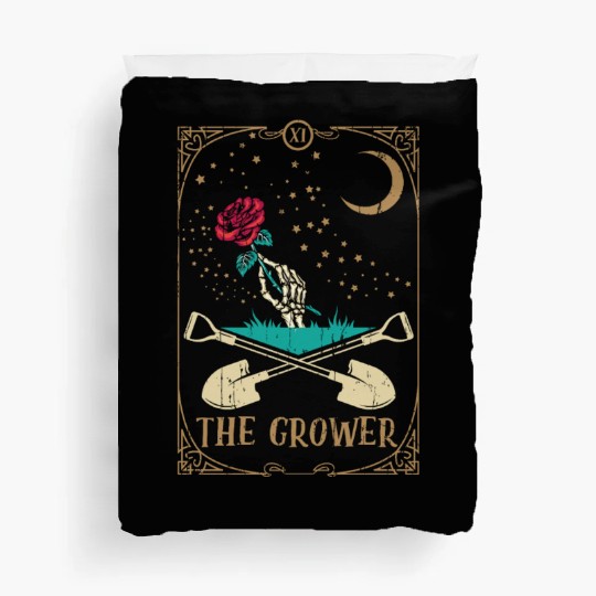 Rose Tarot Card Occult Club Gothic Grower Duvet Covers