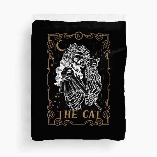 Cat Tarot Card Occult Club Gothic Animal Duvet Covers