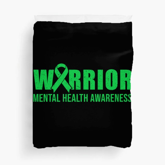 Mental Health Warrior Green Ribbon Duvet Covers