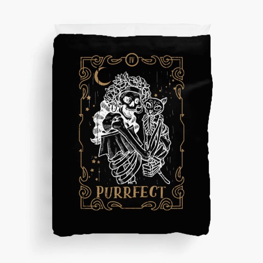 Kawaii Cat Tarot Card Occult Club Gothic Animal Duvet Covers