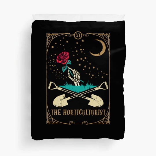 Rose Tarot Card Occult Club Gothic Horticulture Duvet Covers