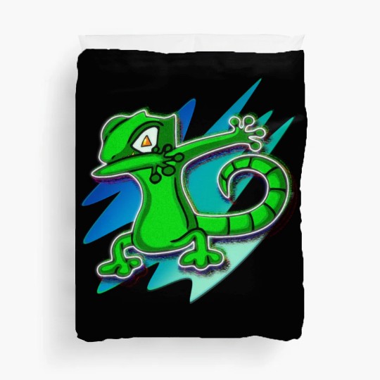 Dabbing Gecko - Jack O Lantern Eyes Duvet Covers
