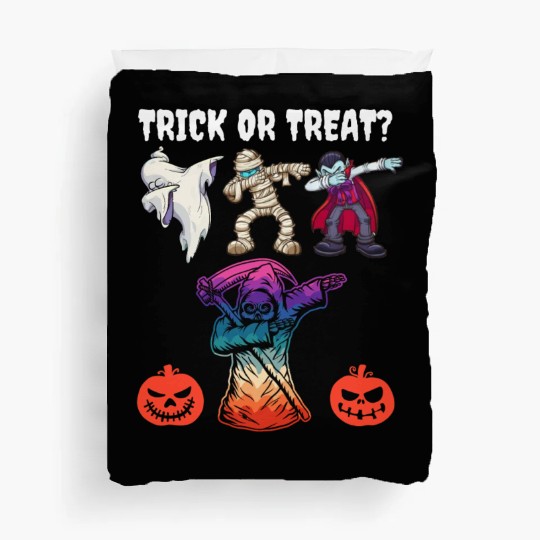 Halloween dabbing Trick or Treat October pumkin 2 Duvet Covers