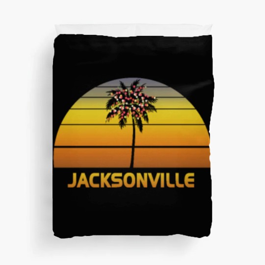 Jacksonville Florida Palm Tree Christmas Lights Duvet Covers