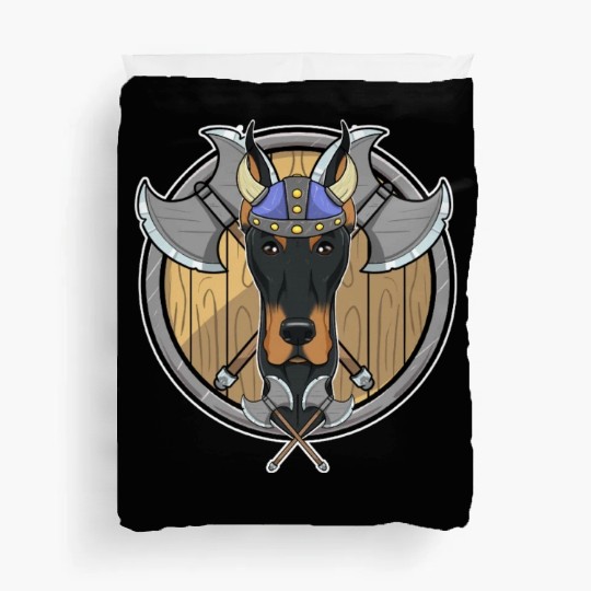 Doberman I Valhalla I Viking Duvet Covers