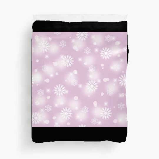 Violet Snowflakes Pattern Duvet Covers