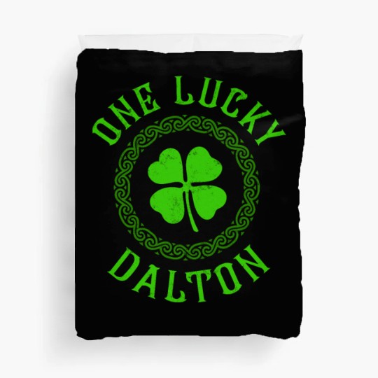 One Lucky Dalton Irish Family 4 Leaf Clover Duvet Covers