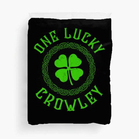 One Lucky Crowley Irish Family 4 Leaf Clover Duvet Covers