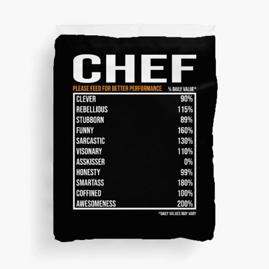 Chef Daily Value funny Chef Duvet Covers