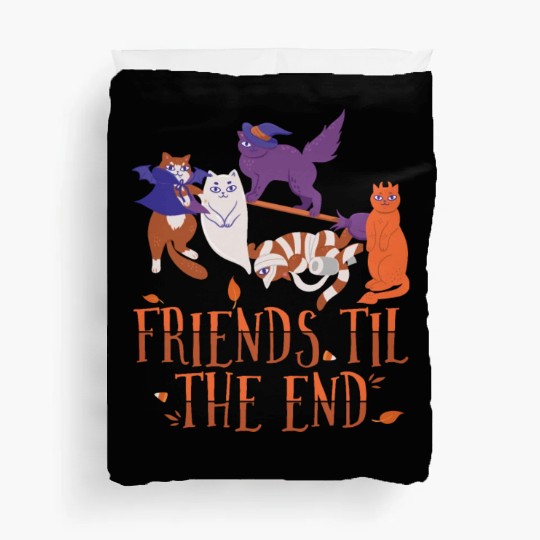 Friends Til The End, Clowder of Pussycats Duvet Covers