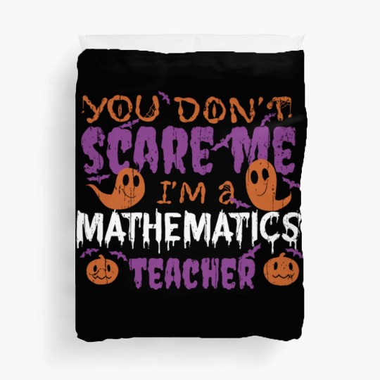 Ghost Pumpkin Mathematics Teacher Halloween Duvet Covers