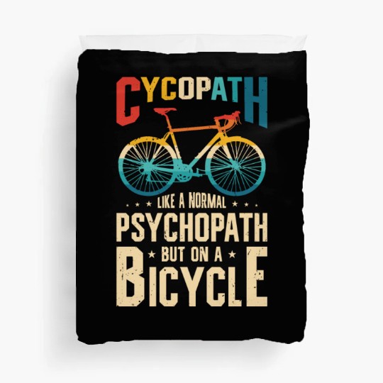Funny Cycling Riders Cyclist Bicycle Mountain Duvet Covers