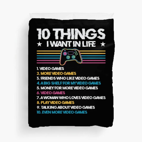 Gaming Gamer Playing Video Game Computer Duvet Covers