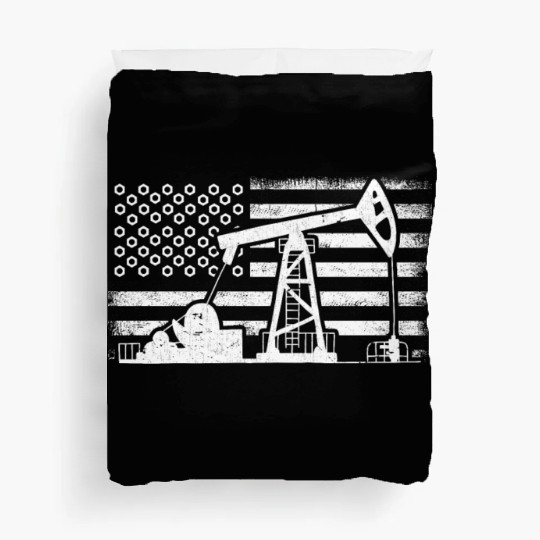 US Oil Field, Oil Field Worker Duvet Covers