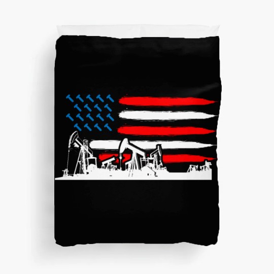 US Oil Field, Oil Field Worker Duvet Covers