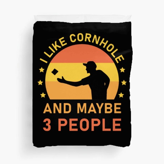 I like cornhole and maybe 3 people - Bean Bag Toss Duvet Covers