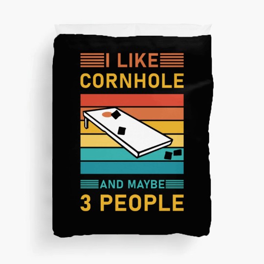 I like cornhole and maybe 3 people - Bean Bag Toss Duvet Covers