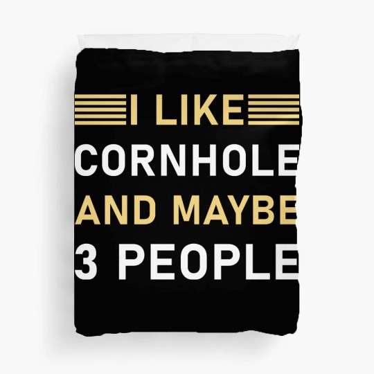 I like cornhole and maybe 3 people - Bean Bag Toss Duvet Covers