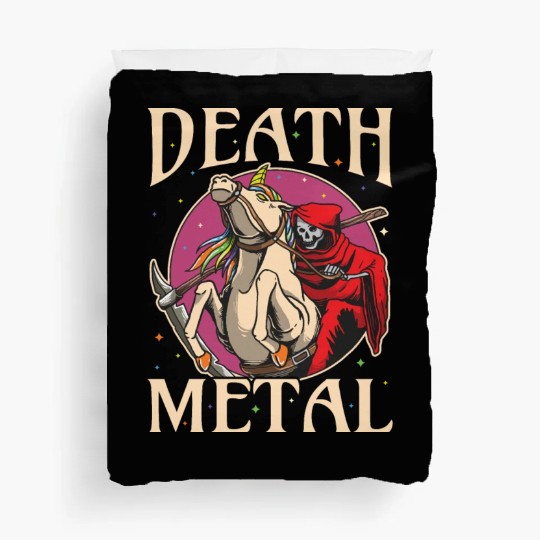 Reaper Rock Satan Unicorn Festivals Death Metal Duvet Covers